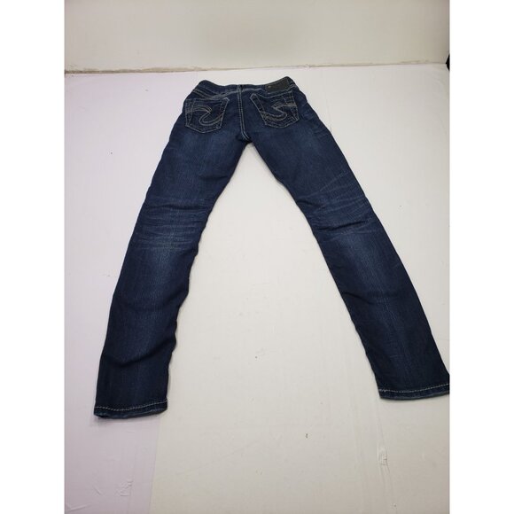 Silver Jeans Tuesday Mid Rise Skinny Womens Size W25 L31 Dark Wash Pre Owned - Picture 6 of 11